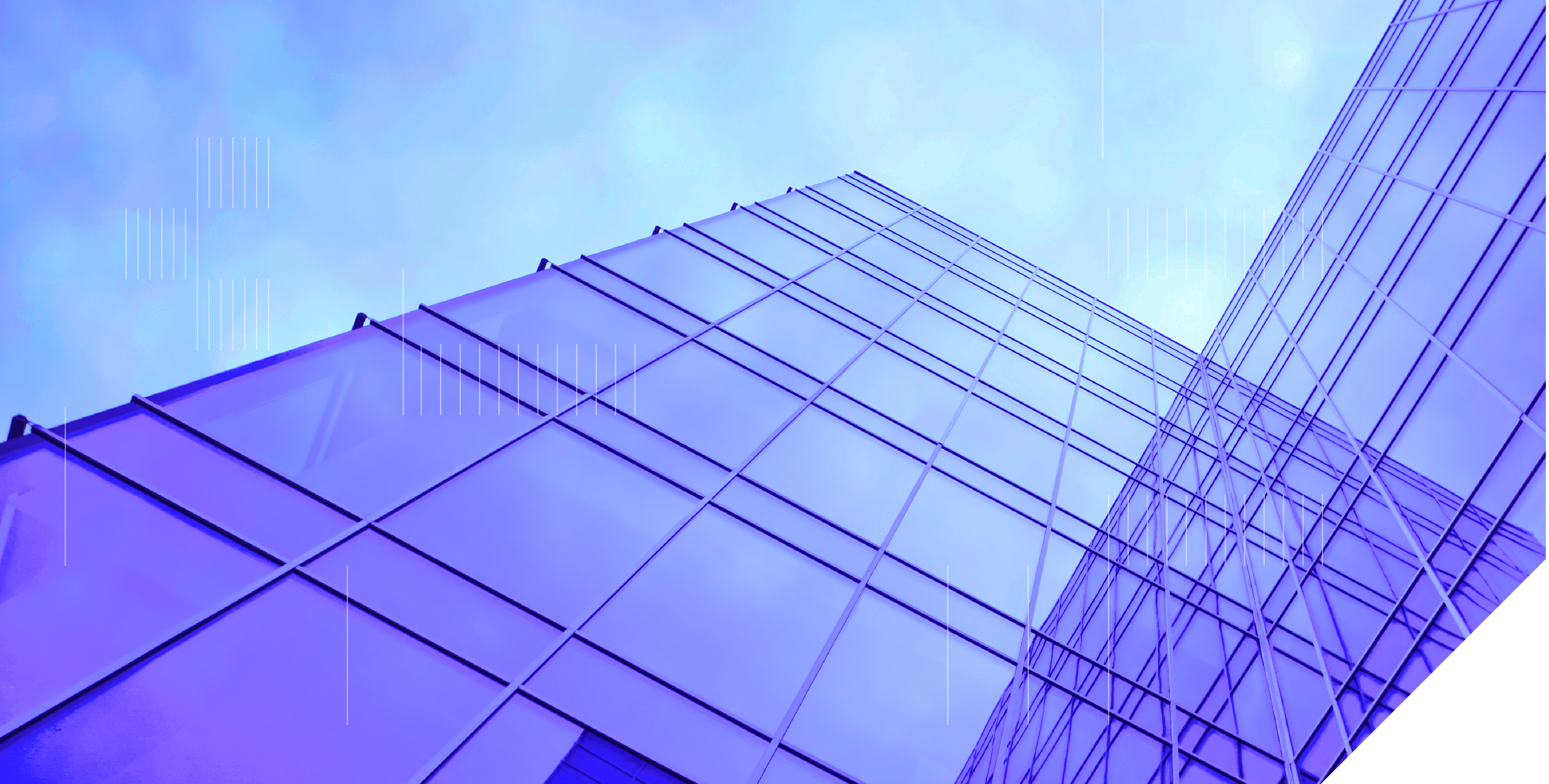 Image: Blue streamlined building reflecting the clear blue skies, symbolizing the seamless and elevated Customer Experience (CX) imperatives.